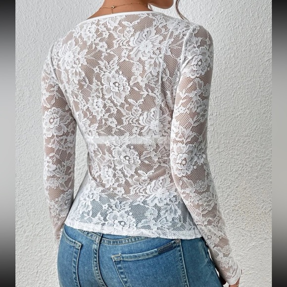 Fluffy bowknot long sleeve lace hem halter top main image 0